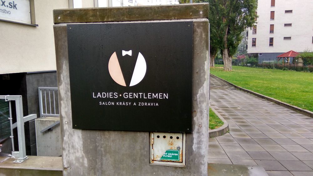ladies gentlemen plastová reklamní cedule